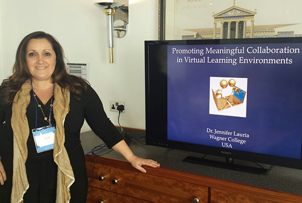 A Woman is Positioned in Front of a TV